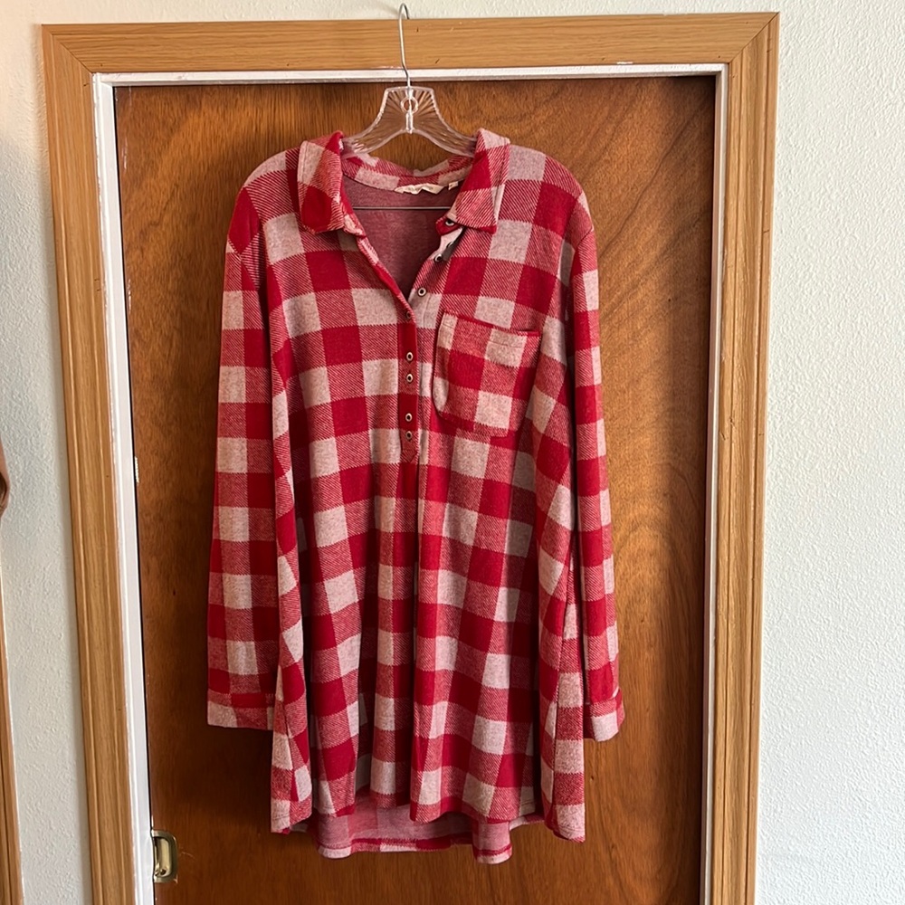 Soft Surroundings Mad About Plaid Tunic